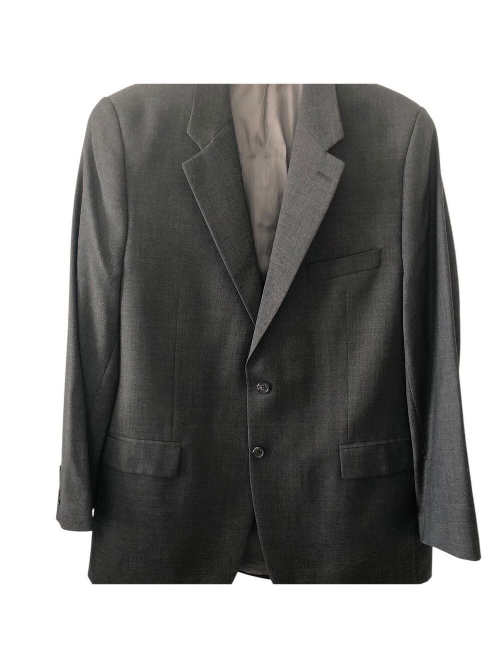 Lauren Ralph Lauren Men's Charcoal Gray Two-Button Suit Jacket Size 44R Classic